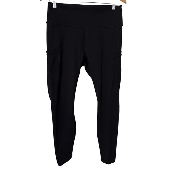 2 Fabletics Black Power Capri High Rise Leggings with Pockets-Large - Picture 5 of 8